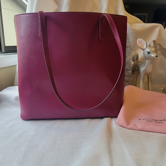 Kate Spade Burgundy Tote Bag - Picture 2 of 6